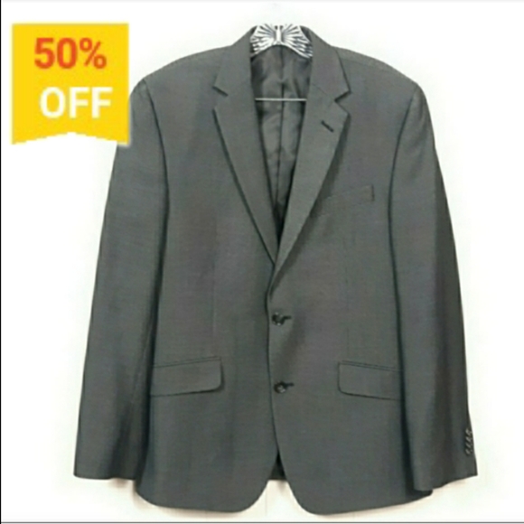 Kenneth Cole New York Blazer Coat Gray 40R - Picture 1 of 8